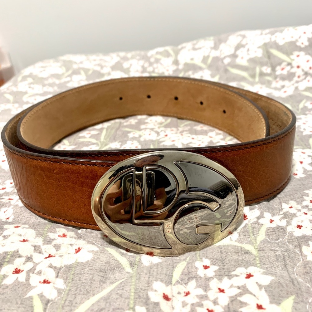 Dolce & Gabbana Womens Belt Vintage Brown D&G
